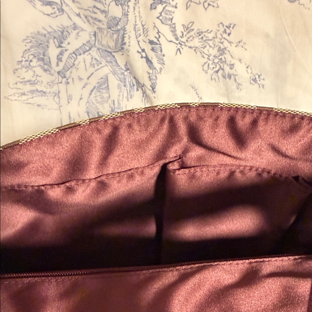 Coach Burgundy and Tan Signature Shoulder Bag - Picture 5 of 6